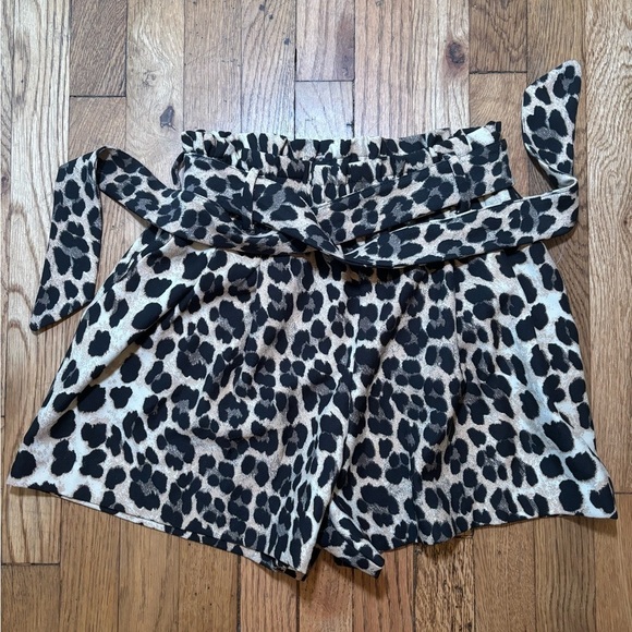 Leopard Zara Shorts With Belt Small - Picture 1 of 5